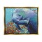 Stupell Industries Underwater Manatee Impressionist Black Framed Floater Canvas Wall Art
